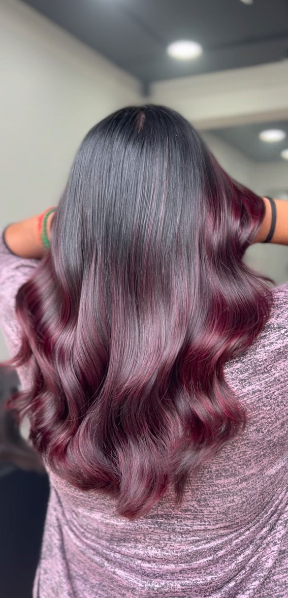 50 Sweater Weather Shades Fall Hair Colour Transformations : Mulled Wine Magic