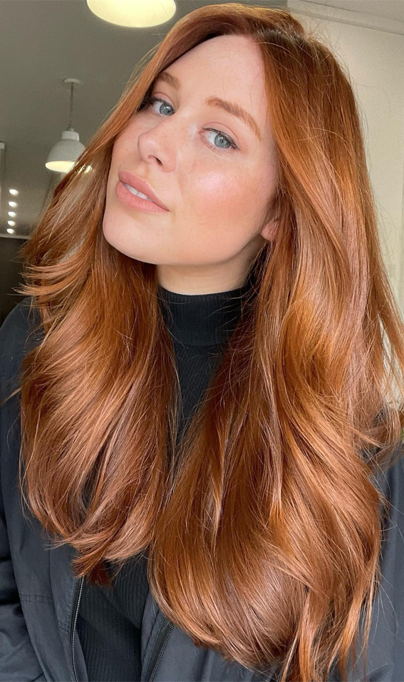 50 Sweater Weather Shades Fall Hair Colour Transformations : Copper Ginger Chic