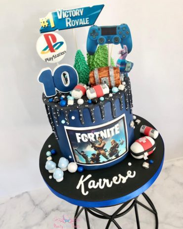 Fortnite Cake Ideas To Inspire You : Sniper & Med Kit Blue Cake for ...