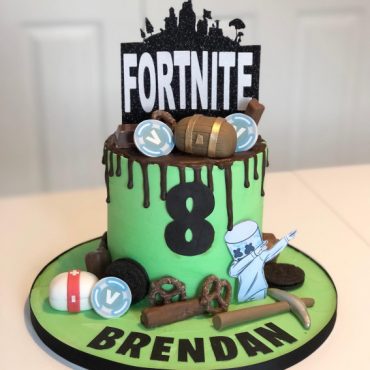 Fortnite Cake Ideas To Inspire You : Soft Green Fortnite Cake for 8th ...