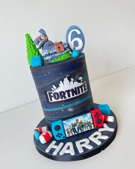 Fortnite Cake Ideas To Inspire You Galaxy Loot Llama And Med Kit Fornite Cake 3481