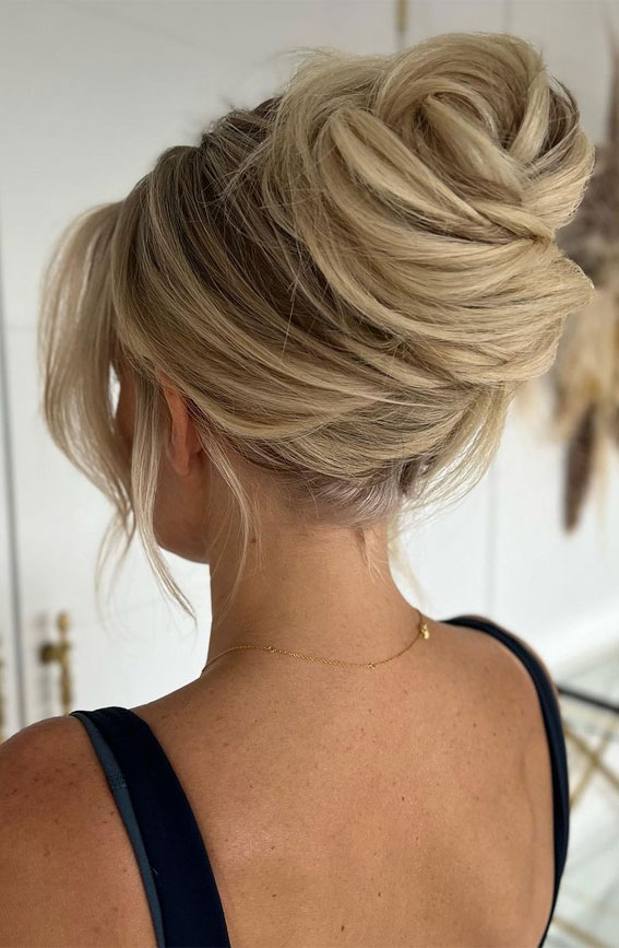 Chic Updos to Elevate Your Hair Game : Loose Swirl & High Updo