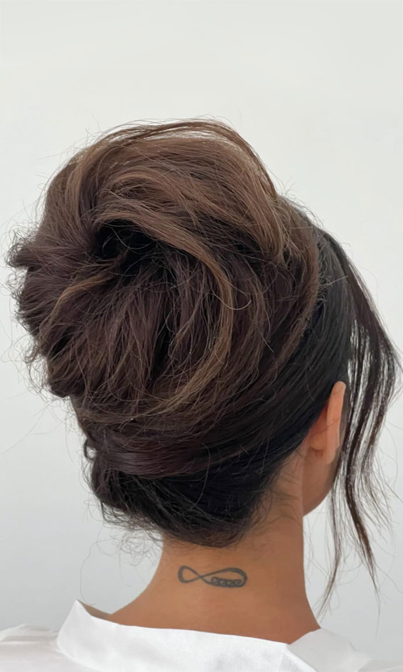 Chic Updos To Elevate Your Hair Game : Hurricane-Inspired High Bun