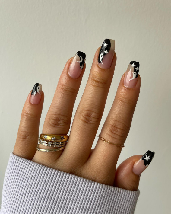 Halloween Nails, Halloween Nail Art, Halloween Nail Art Ideas, Halloween nails pink, Simple Halloween nails, Halloween nails aesthetic, Halloween nails simple