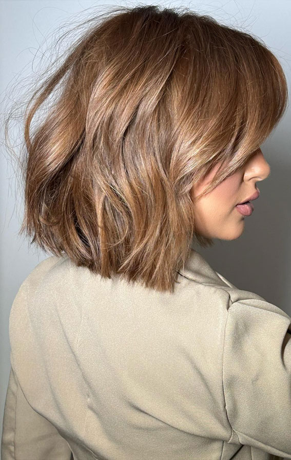 Interesting Hair Colour Ideas for Colder Months : Coffee Textured Bob
