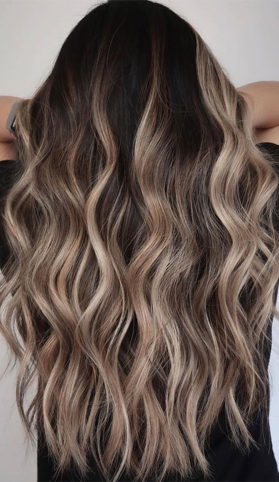 smoked blonde for brunette, brunette hair color ideas, winter hair color, fall hair color