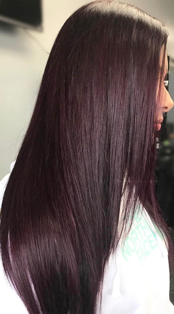 Interesting Hair Colour Ideas for Colder Months : Wine Shade