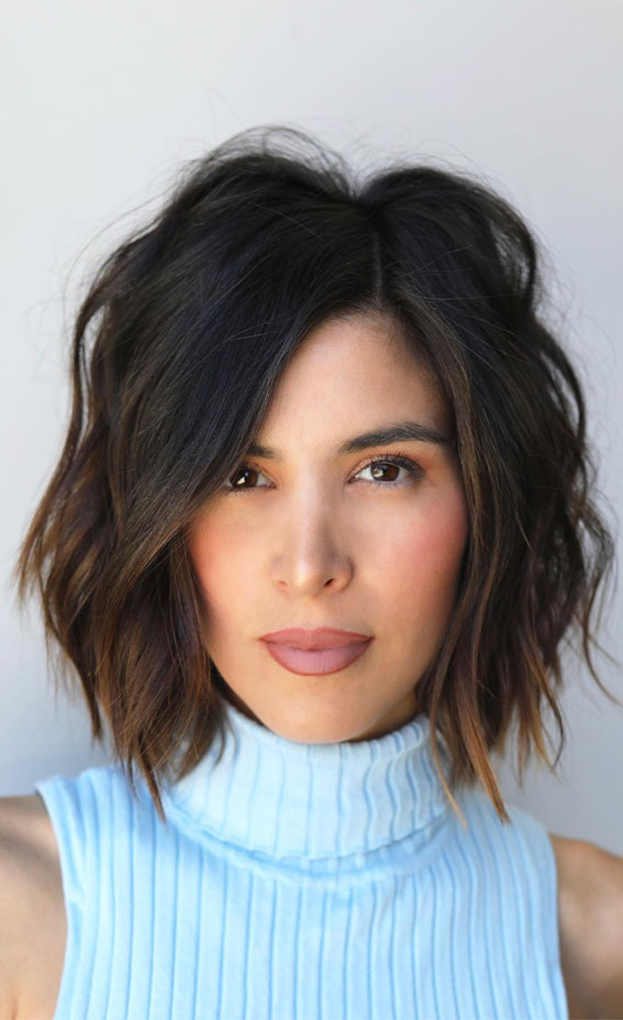 43 Structured Sophistication Bob Haircut Ideas : Above The Shoulder Textured Bob