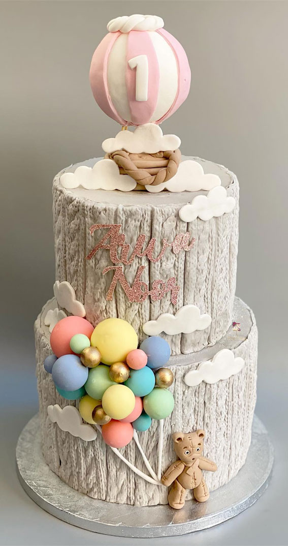 41 First Birthday Cake Ideas to Celebrate Milestone Moments : Sweater Two-Tiered Cake