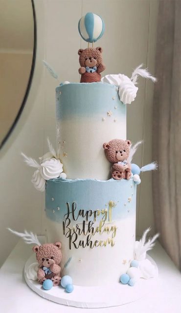 41 First Birthday Cake Ideas To Celebrate Milestone Moments : Blue 