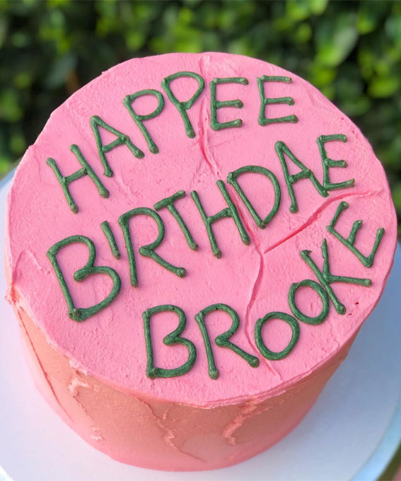 52 Enchanting Harry Potter Cake Ideas for Wizards and Witches : Pink Birthday Cake