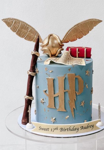 52 Enchanting Harry Potter Cake Ideas For Wizards And Witches : Blue ...