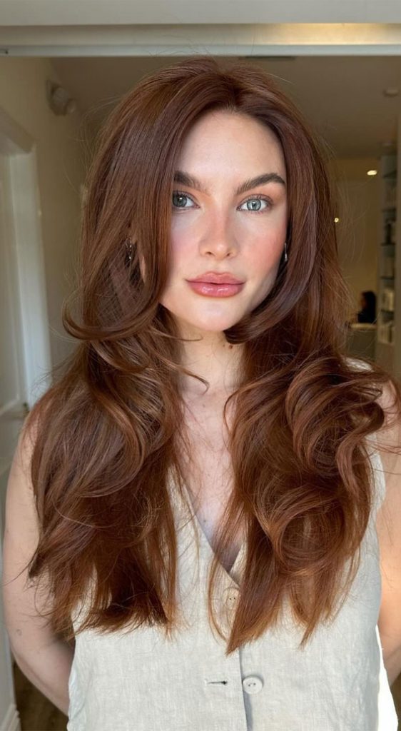 35 Enchanting Winter Hair Colour Ideas Maple Brown Elegance