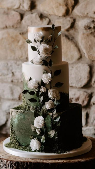 Elegant Bliss Wedding Cake Ideas : Enchanted Garden Elegance Wedding Cake