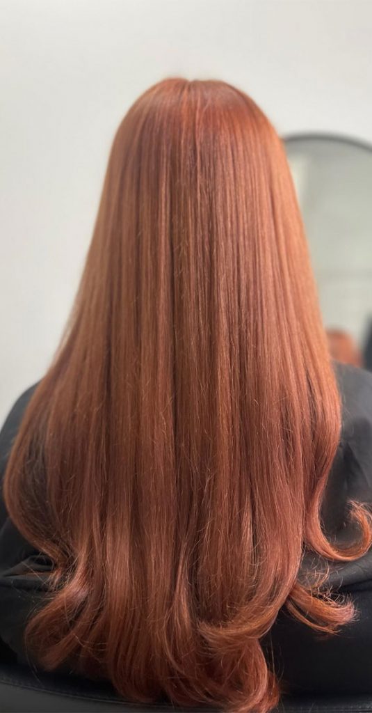 Enchanting Hair Colour Trends To Illuminate 2024 Rose Gold Copper   Hair Color Trends 2024 19 535x1024 