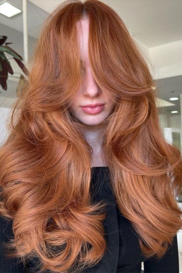 Enchanting Hair Colour Trends To Illuminate 2024 Bright Copper Layers   Hair Color Trends 2024 4 370x553 