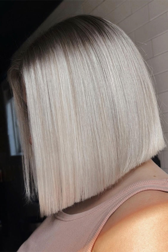 oatmeal blunt bob, creamy blonde, hair color trends, hair color trends 2024