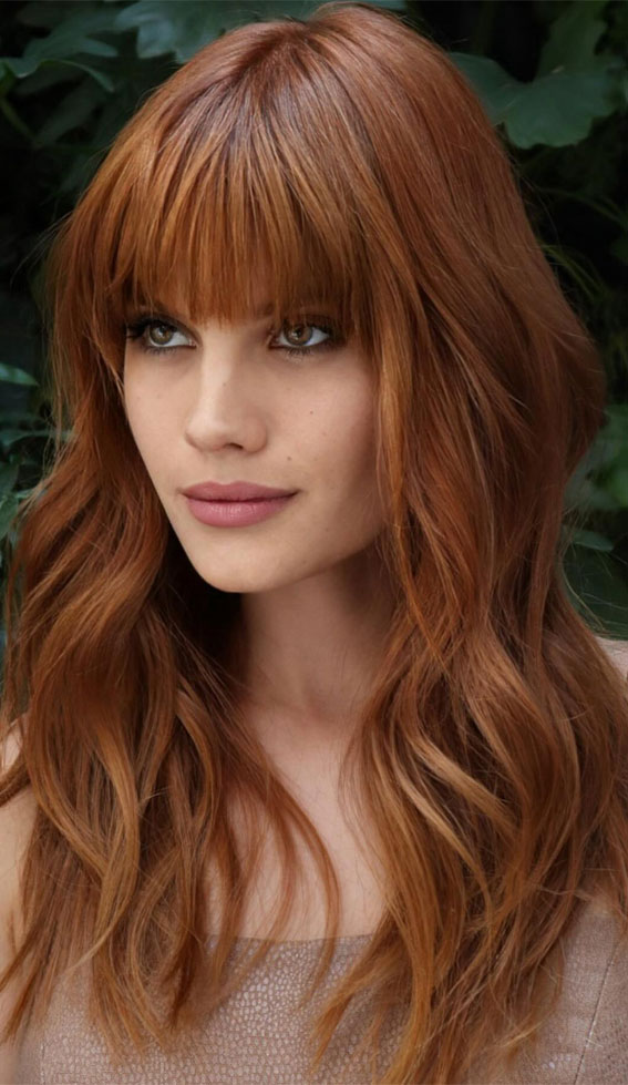 dark copper hair, bright copper hair color, hair color trends 2024, hair color ideas 2024
