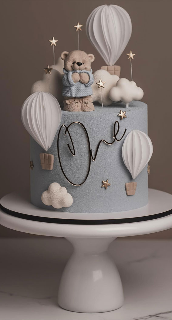 30 Birthday Cake Ideas for Little Ones : Baby Boy 1st Blue Birthday Cake