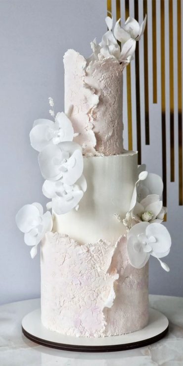 45 Inspiring Wedding Cake Designs For Your Big Day : Three-Tier Orchid ...