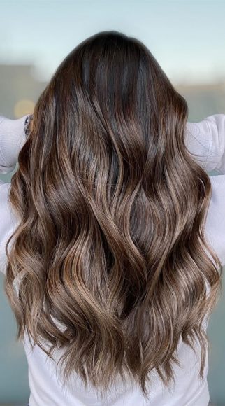 50 Fabulous Balayage Hair Colour Ideas For 2024 : Beige Chocolate Brunette