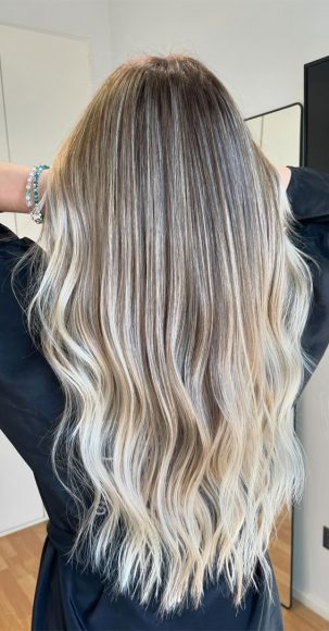 50 Fabulous Balayage Hair Colour Ideas for 2024 : Cream Vanilla Blonde ...