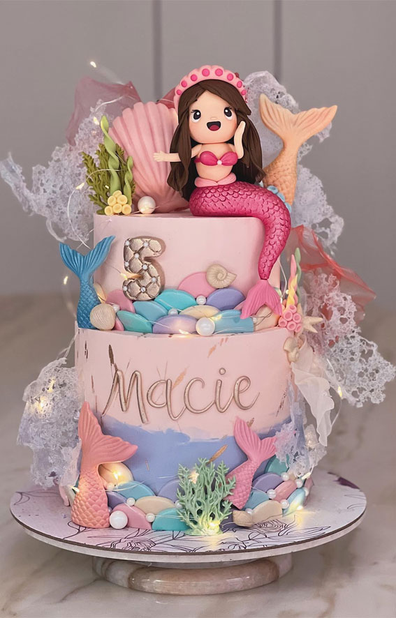 50 Birthday Cake Inspirations for Every Age : Mermaid-Themed Birthday Cake