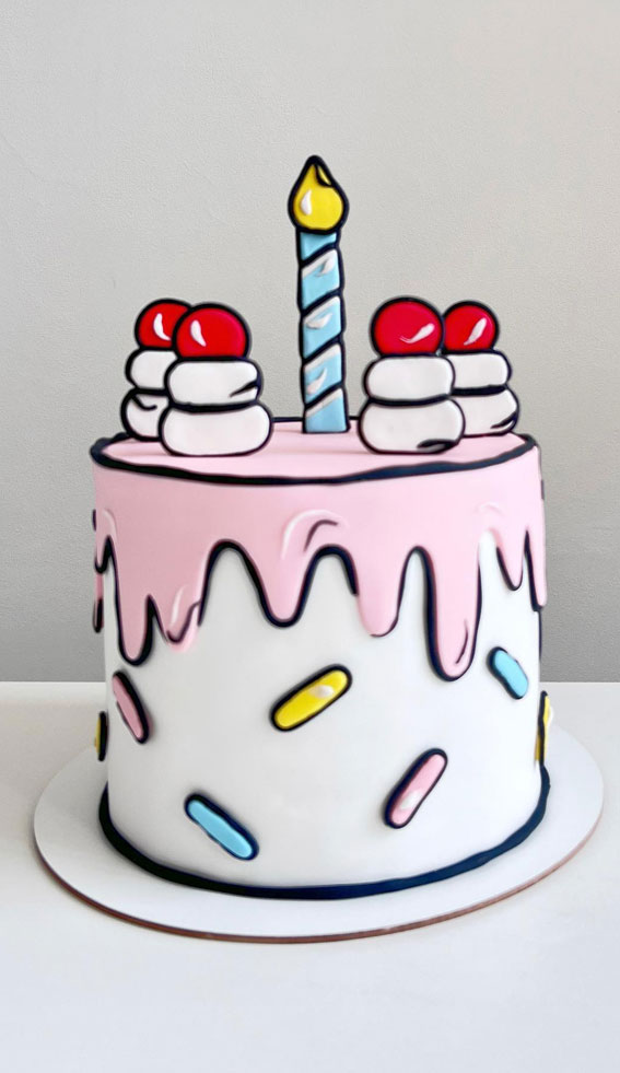 50 Birthday Cake Ideas to Delight and Impress : Sprinkle Comic Cake