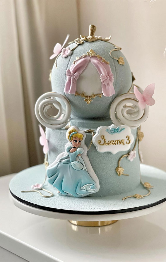 50 Birthday Cake Inspirations For Every Age : Cinderella Inspired Third Birthday Cake