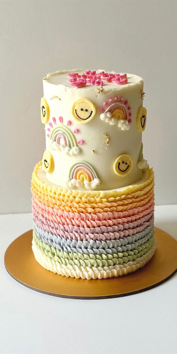 50 Birthday Cake Inspirations For Every Age : Cheerful Cake Design