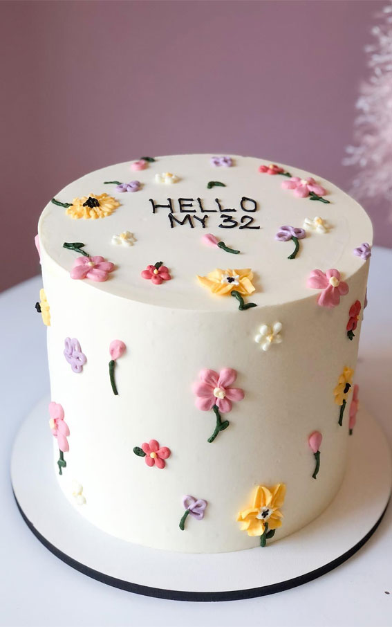 50 Birthday Cake Ideas To Delight And Impress : Whimsical Blooms