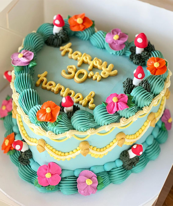 50 Birthday Cake Ideas To Delight And Impress : Vibrant Blooms