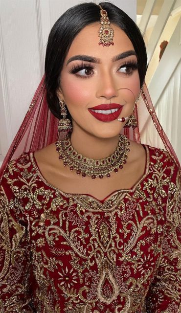 40 Radiant Bridal Glamour Wedding Makeup Ideas : Bold Elegance Asian ...