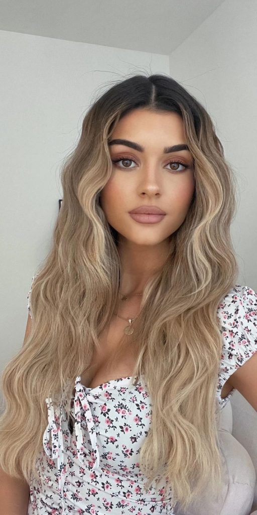 Exploring Chic Haircuts and Hair Trends : Sandy Blonde Mermaid Vibe