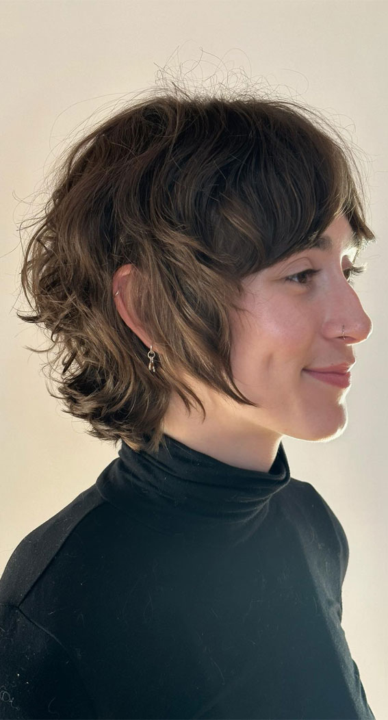 Exploring Chic Haircuts and Hair Trends : Textured Bixie Haircut with Fringe