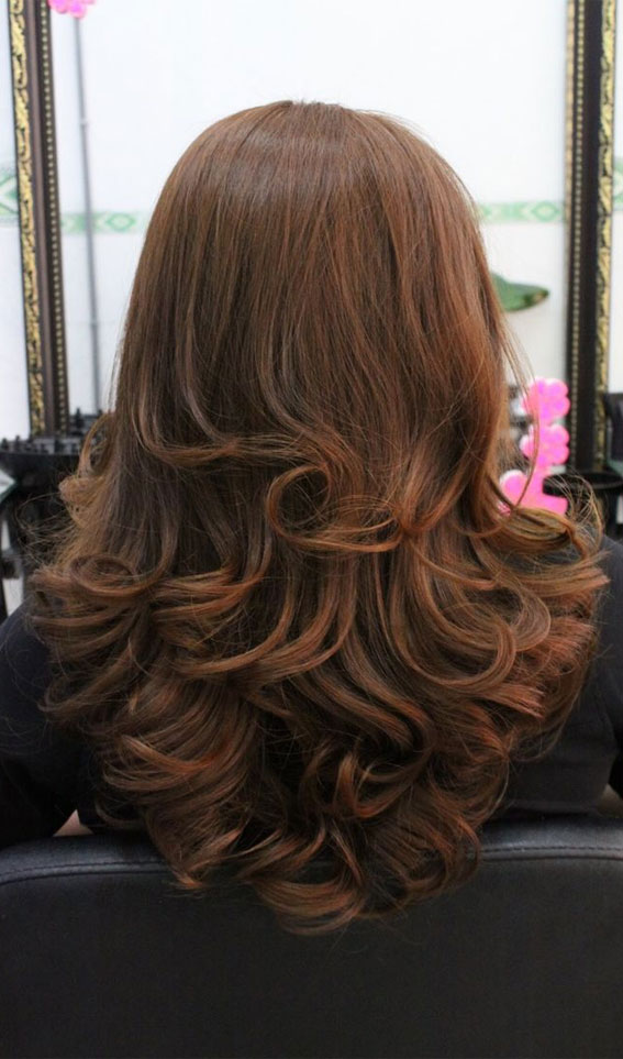 Exploring Chic Haircuts And Hair Trends : Dynamic Brown Balayage Long Layers