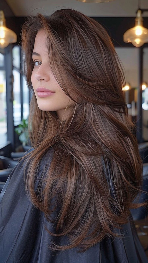 Exploring Chic Haircuts And Hair Trends : Golden Brown Voluminous Layers