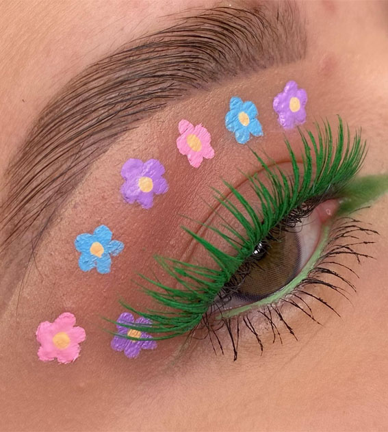 50 Vibrant Makeup Looks For Bright Weather : Daisy Delight