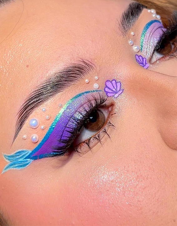 50 Vibrant Makeup Looks For Bright Weather : Mermaid Dreams