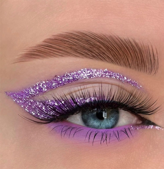 50 Vibrant Makeup Looks For Bright Weather : Lavender Luster