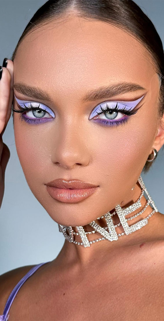 50 Vibrant Makeup Looks For Bright Weather : Lilac Dream