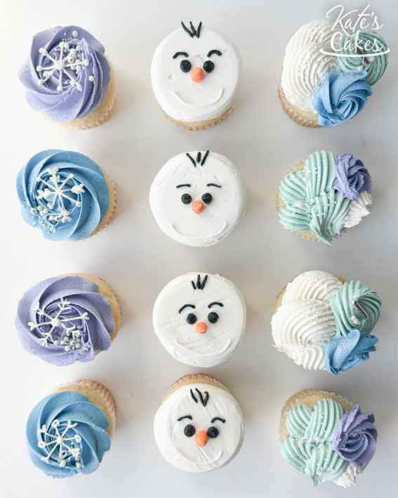 Indulge in 35 Irresistible Cupcake Creations : Frozen Theme Cupcakes
