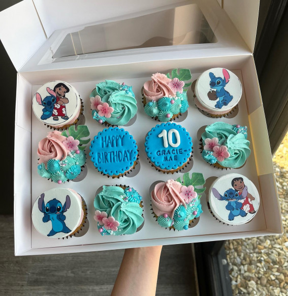 45 Cupcake Decorating Ideas For Every Occasion : Lilo & Stitch Themed Cupcakes