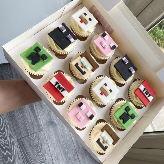 45 Cupcake Decorating Ideas For Every Occasion : Minecraft Theme Cupcakes