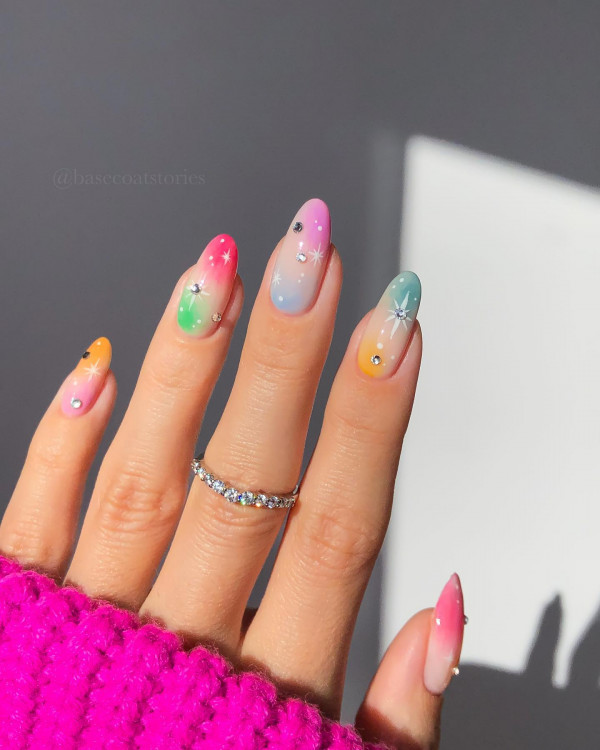 Colourful Aura Nails The Perfect Summer Manicure