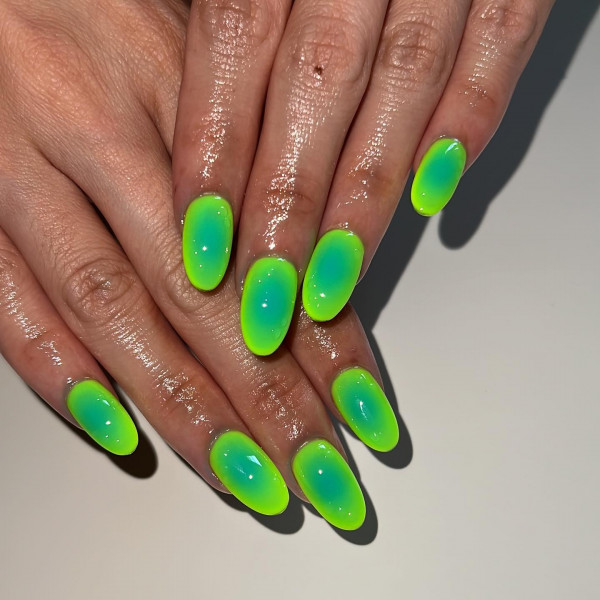 Neon Green Aura Nails The Perfect Vibrant Summer Manicure