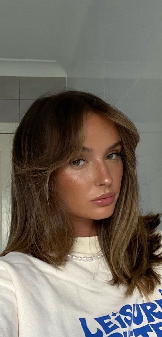Straight Long Hair : 22 Best Curtain Bangs For Every Hair Type