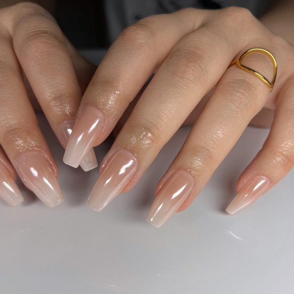 Coffin-Shaped Glazed Donut Nails That Are Sophisticated & Subtle