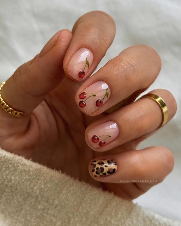 25 Summer Nails Ideas : Sweet and Wild Cherry Nails