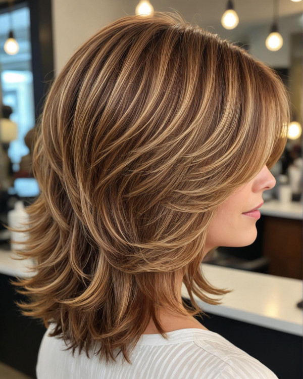 25 Fab Chestnut Hair Colours : Chestnut with Honey Highlights